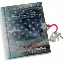 Diario Segreti Lebez 4496 Tema Jeans Decorato con Stelle