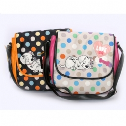 Borsa tracolla con Patta a Pois Arancione e Nera Rosa e Bianca - La Carica 101