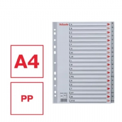 Divisore Esselte100112 Rubrica Alfabetica da A a Z Formato A4 in PP