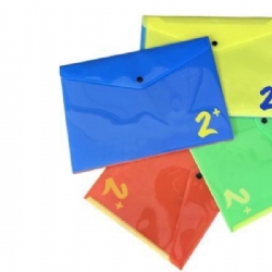 Doppia Busta Con Bottone A4 Portadocumenti Bicolor Colori Assortiti