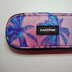 Eastpak Astuccio Ovale Oval Single 0T3 Brize Dye Pink Colore Sfondo  Rosa Viola con Palme  Blu Azzurro Viola 