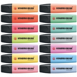 Evidenziatore Stabilo Boss Original  Colori Pastello Assortiti Giallo Azzurro Verde Rosa 