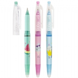 Frixion Ball  Pilot Pool Party Penna con Tappo Gel Cancellabile Fusto Pastello  Inchiostro Nero Rosa Blu 