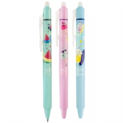 Frixion Ball Pilot Pool Party Penna Clicker Gel Cancellabile Fusto Pastello  Inchiostro Nero Rosa Blu 