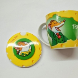 Geronimo Stilton Tazza in Porcellna con Coperchio 320ml Gift Box Personaggio Trappola