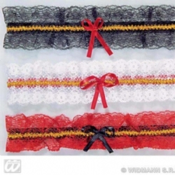 Giarrettiera Pizzo 3 Colori Assortiti Widmann Carnevale 