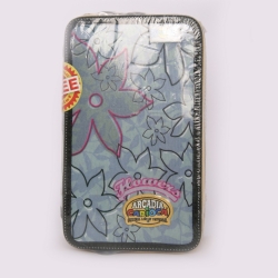 Astuccio 3 zip Fiori Grigio completo di colori  - Carioca