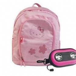 Hello Kitty - Zaino Scuola con Speaker Casse Stereo Rosa Viola