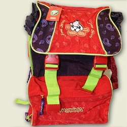 Mukka - Zaino Scuola Mucca Viola Rosso