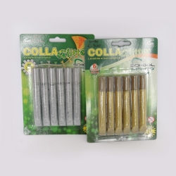 Glitter con Colla Blister 6 tubetti  10 5 ml   Oro  Argento 
