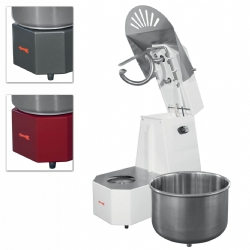 Impastatrice a spirale professionale per pane pizza e pasta con vasca in acciaio estraibile e testa ribaltabile - impasto 5 kg