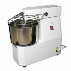 Impastatrice per pizza e pane professionale con testa e vasca fissa e riparo grigliato - impasto 5 kg