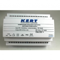 Kert KAL2405DIN Alimentatore Stabilizzato Switching Power Supply 24V 4 5A 