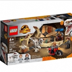 LEGO Jurassic World 76945 Atrociraptor Dinosaur Inseguimento sulla moto 6 Anni