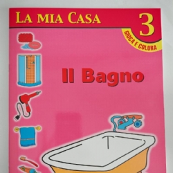 La Mia Casa Il Bagno e Il Salone Volume 2 e 3 Album da Colorare per Bambini  Copertina Flessibile Granata