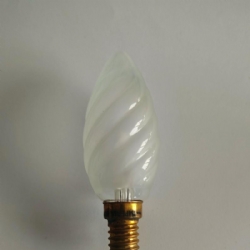 Lampada Imperia Candela Oliva Tortiglione Smerigliato Incandescente E14 60W