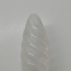 Lampada Leuci Candela Oliva Torciglione Opale Incandescente E14 10W 