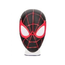 Lampada Maschera Spiderman 3D Led Light Miles Morales Paladone Marvel Nera Rossa 22cm