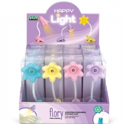 Lampada Notte Flory cm 11 Base con Clip Happy Light Lebez
