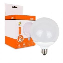 Lampadina  FSL LED 24 watt  G120 Bulb  E27 luce bianca calda 3000 K