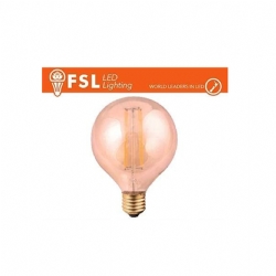 Lampadina  FSL LED 4 watt - G95 Bulb - E27 - luce gialla 2200 K