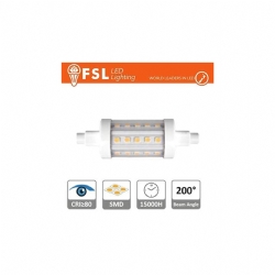 Lampadina - FSL LED 77 mm  5,5 watt - R7- luce gialla 3000K - bianca naturale 4000 K