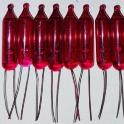 Lampadine Pisellini 24V Incandescenza Luci Natale Presepe 10 Pezzi Colore Rosso