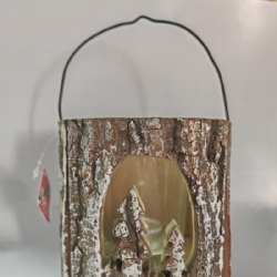 Lanterna Portacandela in Legno di Pino  11 x 11cm