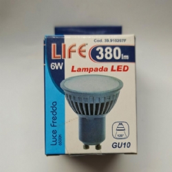 Life 39910207F Lampada Dicroica Faretto GU10 Led 6W 6500K