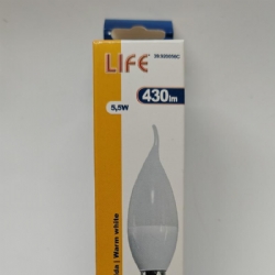 Life 39920056C Lampada Led Fiamma 5 5W  E14 3000K 430lm