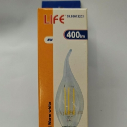 Life 39920122C1 Lampada Candela Goccia Filamento Led 4W E14 2700K 400lm