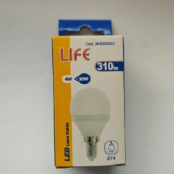 Life 39920252C Lampada Minisfera P45 Led E14 4W 3000K