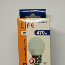 Life 39920271C Lampada Led Minisfera 5W  E27 G45 3000K 470lm