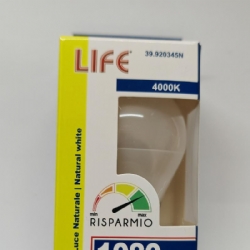 Life 39920345N Lampada Led Goccia 10W  E27 A60 4000K 1080lm