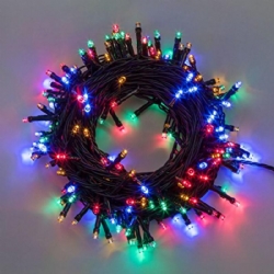 Luci Natale Catena 180 Led Multicolor per Uso Interno Allungabile