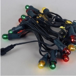Luci Natale Cordoniere Prolungabile Tipo E 20 Luci E14 Multicolor con Cavo di Alimentazione Uso Esterno