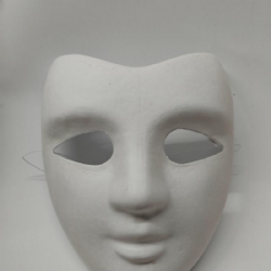Maschera Carnevale Decoupage Grezza da Decorare Bianca 