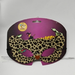 Maschera Carnevale  Leopardo Gattina Macchie Marrone Chiaro e Scuro