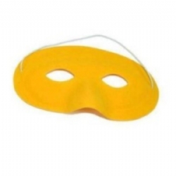 Maschera Floccata Carnevale Colori Assortiti Bianco Verde Giallo Nero