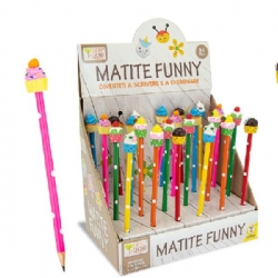 Matite Funny CupCake Fatto di Legno Teorema Fantasie Assortite