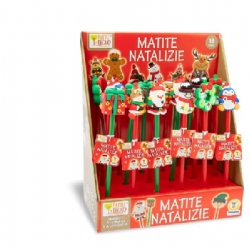 Matite Natalizie Teorema Fatto di Legno Fantasie Assortite