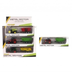 Metal Motor Agriculture Scala 1 43 Trattote con Rimorchio