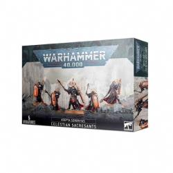Miniature Warhammer Adepta Sororitas Celestian Sacresants bande da guerra Imperiali Games Workshop