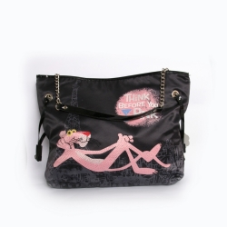 Maxi borsa a spalla Pantera Rosa - Grigia Rosa