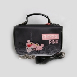 Mini Tracolla Pantera Rosa - Nera Grigia