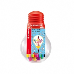 Pen 68 - Stabilo - Colorful Ideas - Lampadina 12 mini colori neon fluo