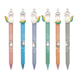 Penna Sfera a Scatto Gel Cancellabile Lebez Upsy Catcorn Tema Gatti Unicorno