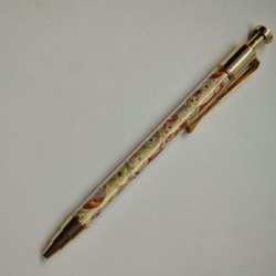 Penna a Sfera Kartos Fiorentina Vintage Fusto Floreale con Dettagli Oro Inchiostro Nero Blu