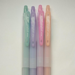 Pilot Poplol 7mm Penna con Clicker Gel Colori Pastello rosa arancione verde viola