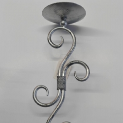 Portacandele Candeliere in Metallo Argento Vintage